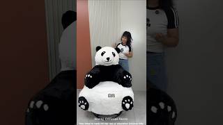 Mummy made a panda sopha  😱 carriage house wooden artist  shortsvideo [upl. by Ozan]