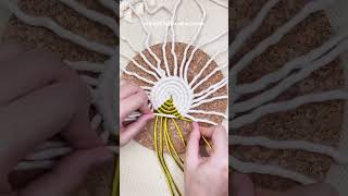 Macrame Christmas Tree coaster diybeginnermacrame diymacrametutorial handmade diychristmasdecor [upl. by Joselyn]