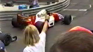 1992年F1 Monaco GP 退屈なレースが終盤一変 セナとマンセルのバトル [upl. by Ayikaz]