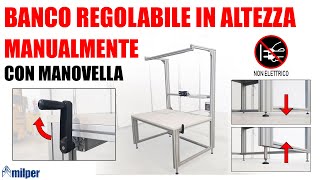 Banco ad altezza regolabile con manovella  NON ELETTRICO [upl. by Olney213]