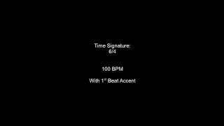 Metronome 64 100BPM w 1st Beat Accent [upl. by Danete]