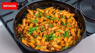 Penne Rigati Pasta Recipe  How to Make Pasta with Sausages Fresh Oregano and Thyme  Infoods [upl. by Ellynad]