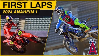 First Laps  2024 Anaheim 1 Supercross [upl. by Hgielrak882]