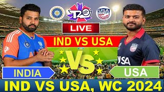 🔴Live INDIA vs USA T20 WC 2024 Live Cricket Match Today  IND vs USA indvsusa cricketlive [upl. by Aytak441]