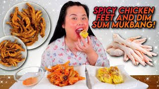 Dim Sum Siu Mai Chinese Dumpling  Spicy Lemongrass Chicken Feet Mukbang 먹방 Eating Show [upl. by Nnaillek978]