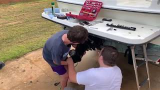 MerCruiser Alpha One Transom Assembly removal Part 1 [upl. by Aidnama]