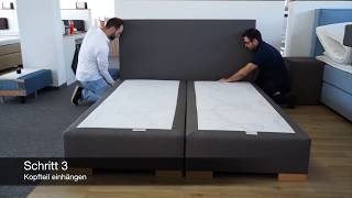 Boxspringbett Aufbau Montageanleitung für Boxspring Welt Betten [upl. by Atinev791]