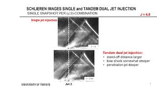 Schlieren Dual injection Supersonic Crossflow [upl. by Cresida729]