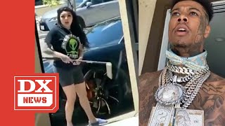 Bluefaces Baby Mama Smashes His House Window During Outburst [upl. by Royal413]