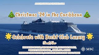 Christmas in the Caribbean on MSC Seaside  Ultimate Yacht Club Luxury [upl. by Aisined]