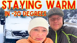 Surviving BELOW ZERO Temperatures In A Van  Winter Van Life Tips [upl. by Sadirah]