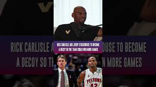 Jerry Stackhouse bought into Rick Carlisle coaching detroitpistons rickcarlisle shorts [upl. by Yrocaj]