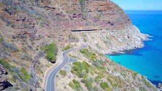 Aerial View Driving Chapmans Peak South Africa [upl. by Annoeik]