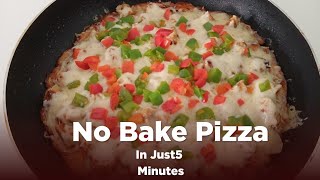 No Bake  No Oven Pan Pizza  Frying Pan Piza Recepie  Quick And Easy Delicious Bread Pizza Recepie [upl. by Moazami]