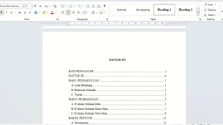 Cara membuat Daftar Isi Otomatis di Microsoft Word [upl. by Laleb]