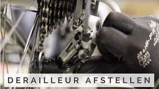 Achter derailleur afstellen  Racefiets mtb fiets af stellen [upl. by Leahciam]