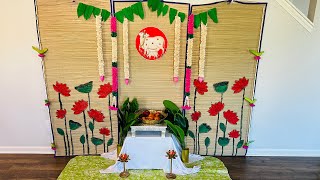 Easy and budget friendly backdrop  festival backdrop ideas Easy handmade backdrop [upl. by Ataeb]