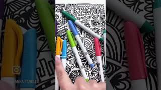 Sharpie SNote Scribble Pop sharpieart doodleart annatangles asmrsounds dubaiart [upl. by Akirdnas53]