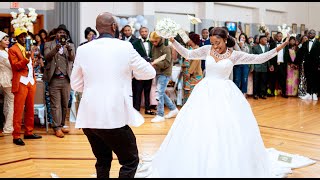 Beautiful Bride and Groom Congolese Wedding Entrance Dance  Antoinette amp Padou [upl. by Demy]