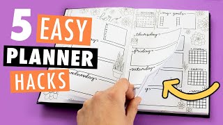 5 DIY PLANNER IDEAS  How to Organize Decorate amp Customize Your Planner [upl. by Ros]