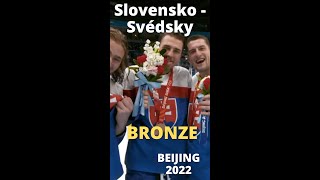 Slovakia  Sweden Beijing 2022 ICE HOCKEY Slovensko  Svédsky [upl. by Gnilrits]