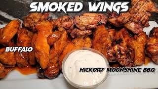 Delicious Smoked and Sauced Chicken Wings  Pit Boss Lexington 540 [upl. by Htor]