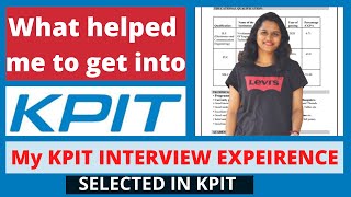 KPIT  What Helped me to Get into KPIT  Written and Interview Experience  Expected Questions [upl. by Vharat96]