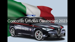 Concorso Accademia Ufficiali Carabinieri 2023  65 posti [upl. by Capwell]