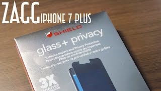 ZAGG Invisible Shield Glass  Privacy Unboxing amp Installation for iPhone 7 Plus [upl. by Renner]