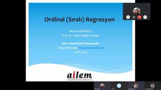 Ordinal sıralı regresyon 1 Sunum Prof Dr Hamit Acemoğlu [upl. by Murrell911]