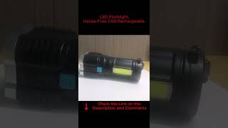 LED Flashlight with Versatile COB Sidelights  HassleFree USB Rechargeable [upl. by Ahsyla417]