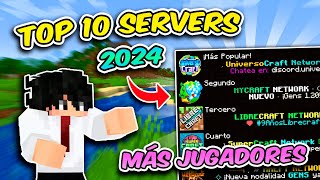 TOP 10 SERVERS MÁS POPULARES 2024 🔥 Java Y BedrockPE ✅ Minecraft No Premium y Premium 18 al 121 [upl. by Lipp110]