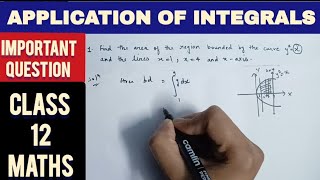 Application of integrals class 12 Important question for maths board examination class 12 [upl. by Kare423]