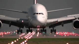 Emirates A380 Arriving and Departing Manchester Airport [upl. by Lipski548]