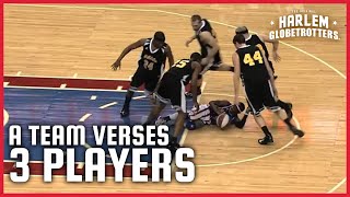 Amazing 3 Globetrotters Take On Full Team  Harlem Globetrotters [upl. by Volnak]