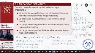 TEMA 10 ENLACE QUÍMICO I  109 Cargas formales [upl. by Naenaj]