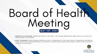 Board of Health Monthly Meeting  May 2024 [upl. by Asus593]