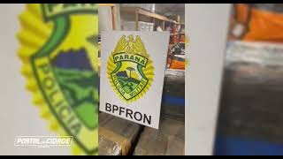 BPFron apreende 562 kg de maconha durante patrulhamento em Santa Helena PR [upl. by Olihs]