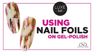 HowTo Transfer Foil Nail Art On GelPolish [upl. by Efar217]