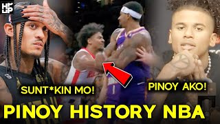 GUMAWA NG HISTORY ANG PINOY SA NBA Hindi basta papatalo sa suntukn ang Pinoy sa NBA JC amp JG [upl. by Anawed]