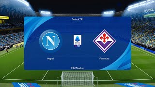 Napoli vs Fiorentina  KSU Stadium  2023 Supercoppa Italiana  PES 2021 [upl. by Hembree]