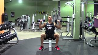 Dumbbell Shoulder Press or Dumbbell Military Press  HASfit Shoulder Exercise Demonstration Deltoid [upl. by Yaya432]