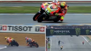 Best Battles of 2012 Valentino Rossi vs Casey Stoner in Le Mans [upl. by Aniluap]