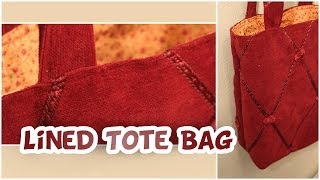 Basic Lined Tote Bag  How to EASY  Whitney Sews [upl. by Shreeves]