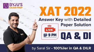 XAT 2022 Answer Key  QA amp DI  Detailed XAT 2022 Question Paper with Solution  BYJUS Exam Prep [upl. by Childers]