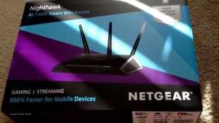 Netgear Nighthawk AC1900 R7000 80211ac Extreme WiFi Router Unboxing 102613 [upl. by Ynnahc]