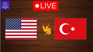 Live USA vs Turkey  FIVB Volleyball Womens Nations League 2024  Live Play By Play Scoreboard [upl. by Yanehc]