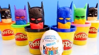 How To Make Kinder Surprise Play Doh Super Hero Eggs Like Batman Play Dough Do It Yourself Toy Eggs [upl. by Malva750]