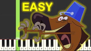 Zig amp Sharko Theme Song EASY Piano Tutorial [upl. by Oiracam]