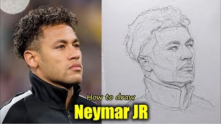 Take your art to the next level Neymar drawing tutorial using Loomis method [upl. by Acessej]